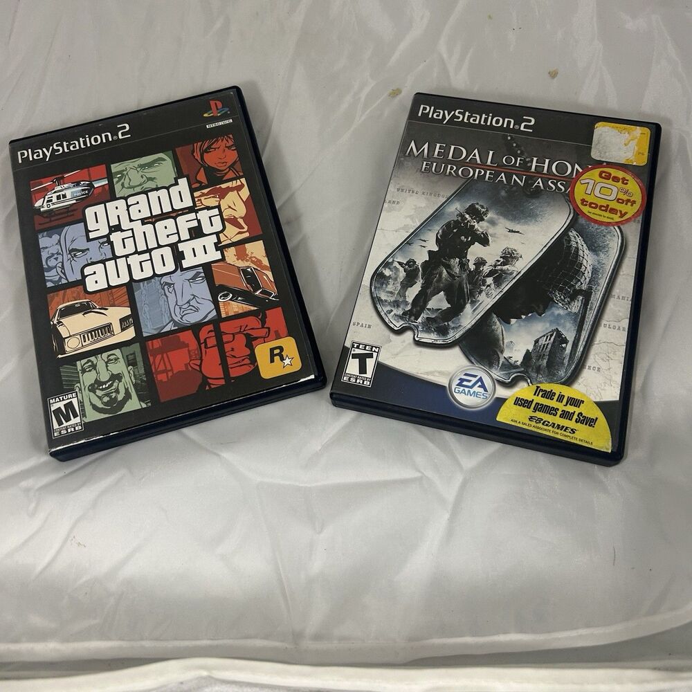 Grand Theft Auto III w/ Poster And Manual And Medal Of Honor PlayStation 2